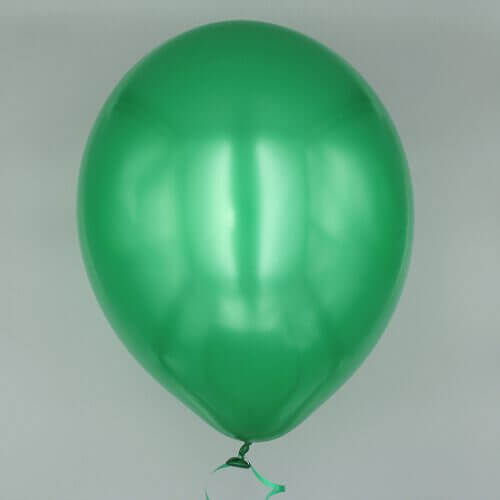 Latexballon - Grün Metallic 30 cm gefüllt mit Helium