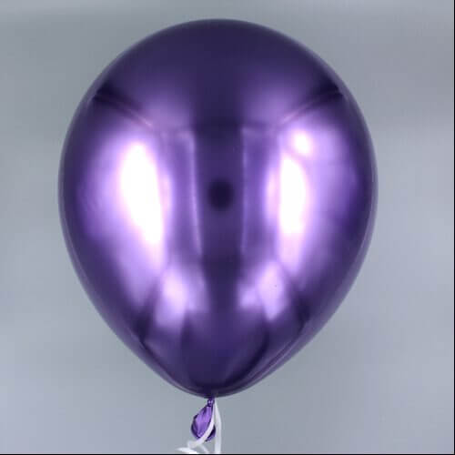 Latexballon, Lila Premium Metallic 30 cm gefüllt mit Helium