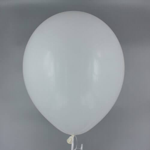 Latexballon Weiß glänzend 30 cm gefüllt mit Helium
