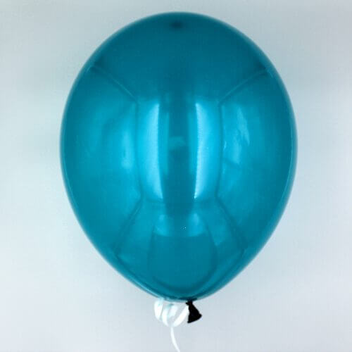 Latexballon Türkis glänzend 30 cm gefüllt mit Helium
