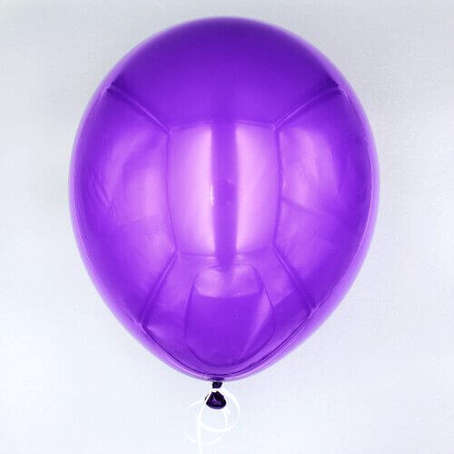 Latexballon Lila glänzend 30 cm gefüllt mit Helium