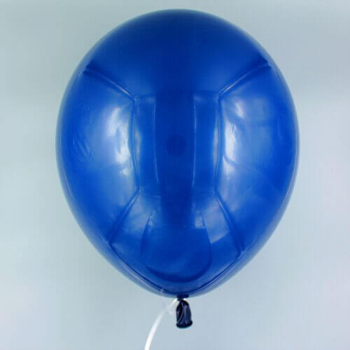 Latexballon Royal Blau glänzend 30 cm gefüllt mit Helium