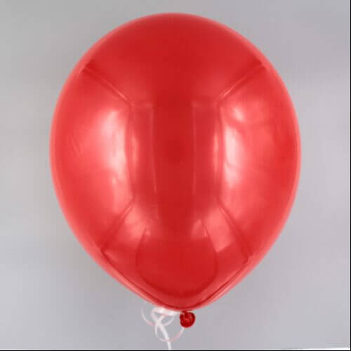 Latexballon Rot glänzend 30 cm gefüllt mit Helium