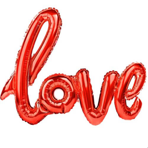 Love Folienballon rot 100 x 70 cm