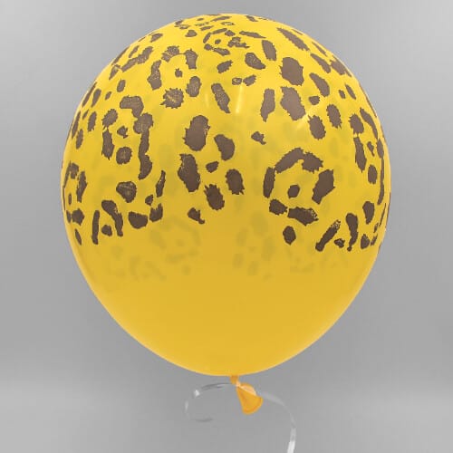Leopard Muster Latexballon 30 cm mit Helium gefüllt