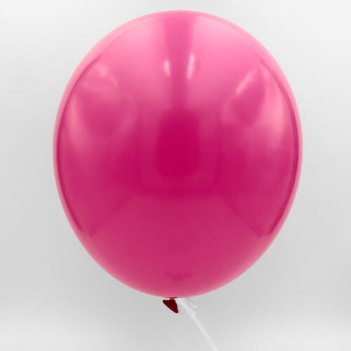 Latexballon Pink glänzend 30 cm mit Helium gefüllt