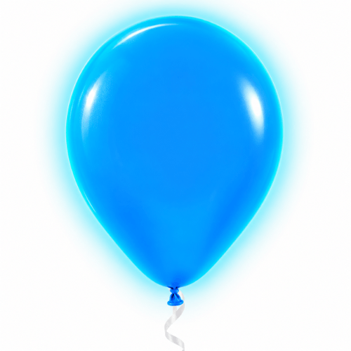 Blau Neon – Latexballon 30 cm, mit Helium gefüllt