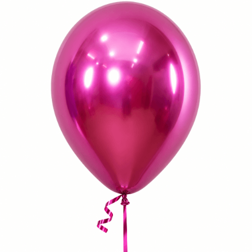 Fuchsia Chrom – Latexballon 30 cm, mit Helium gefüllt