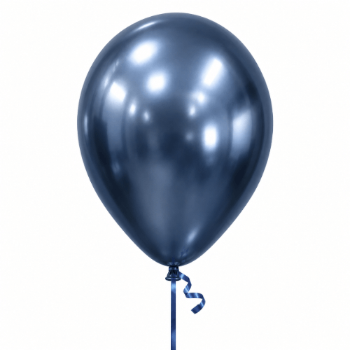 Galaxie Blau Chrom– Latexballon 30 cm, mit Helium gefüllt