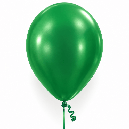 Grün Metallic – Latexballon 30 cm, mit Helium gefüllt