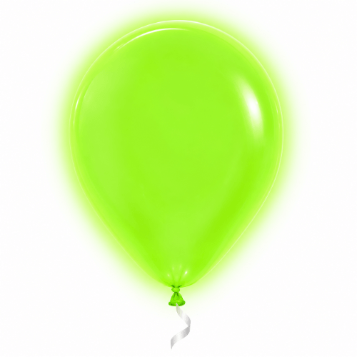 Grün Neon – Latexballon 30 cm, mit Helium gefüllt