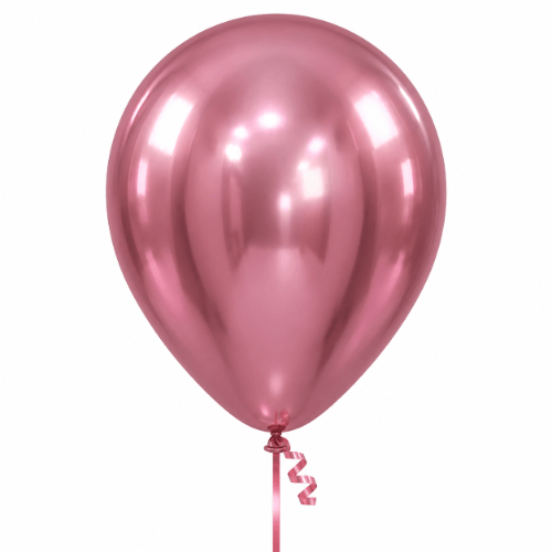 Pink Chrom – Latexballon 30 cm, mit Helium gefüllt