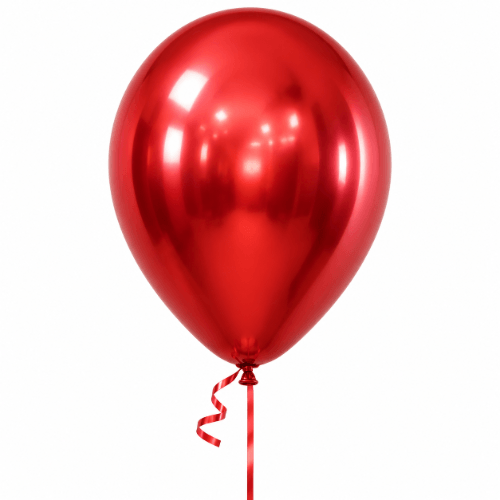 Rot Chrom – Latexballon 30 cm, mit Helium gefüllt