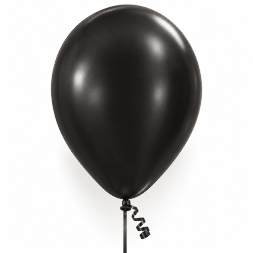 Schwarz Metallic – Latexballon 30 cm, mit Helium gefüllt