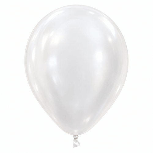 Weiß Perlmutt – Latexballon 30 cm, mit Helium gefüllt